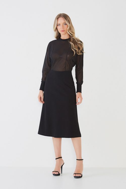 vestido preto largo