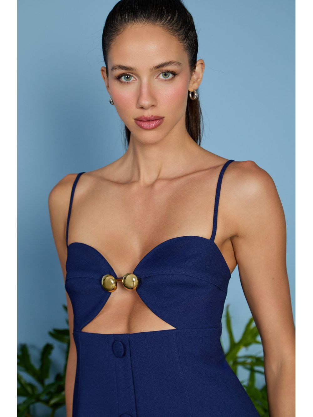 Agilità — VESTIDO CURTO IRIS BOTÕES FRONTAIS