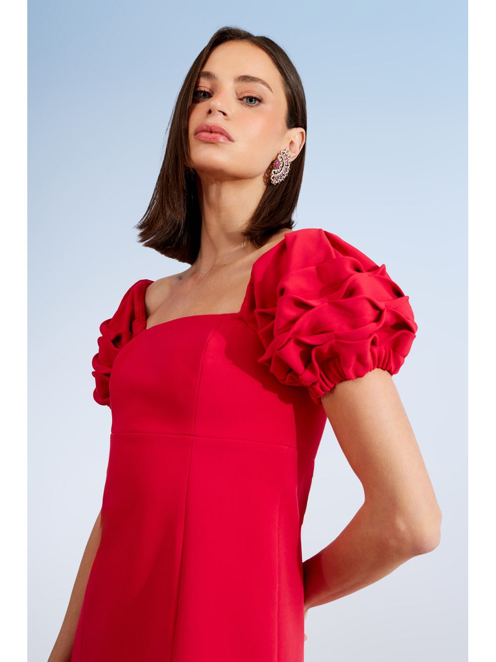 Agilità — VESTIDO CURTO MANGA FLOR