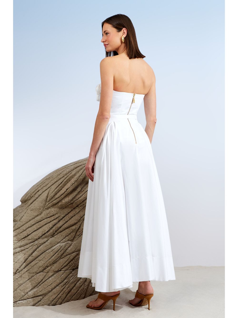 Agilità — VESTIDO MIDI FLORES DECOTE BOLSO