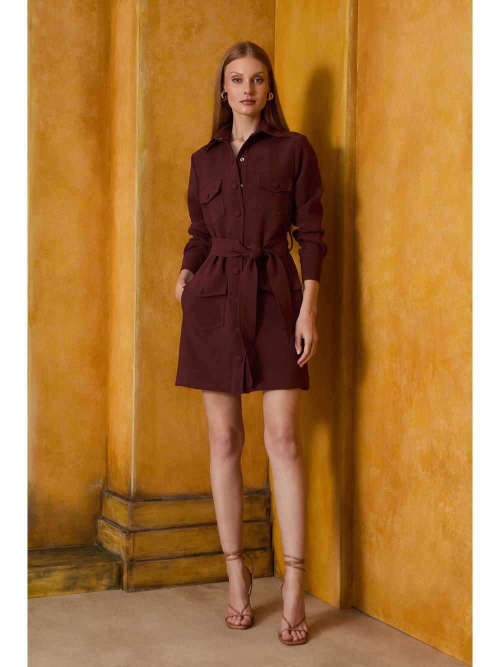 Agilità — VESTIDO CURTO CHEMISE CREPE