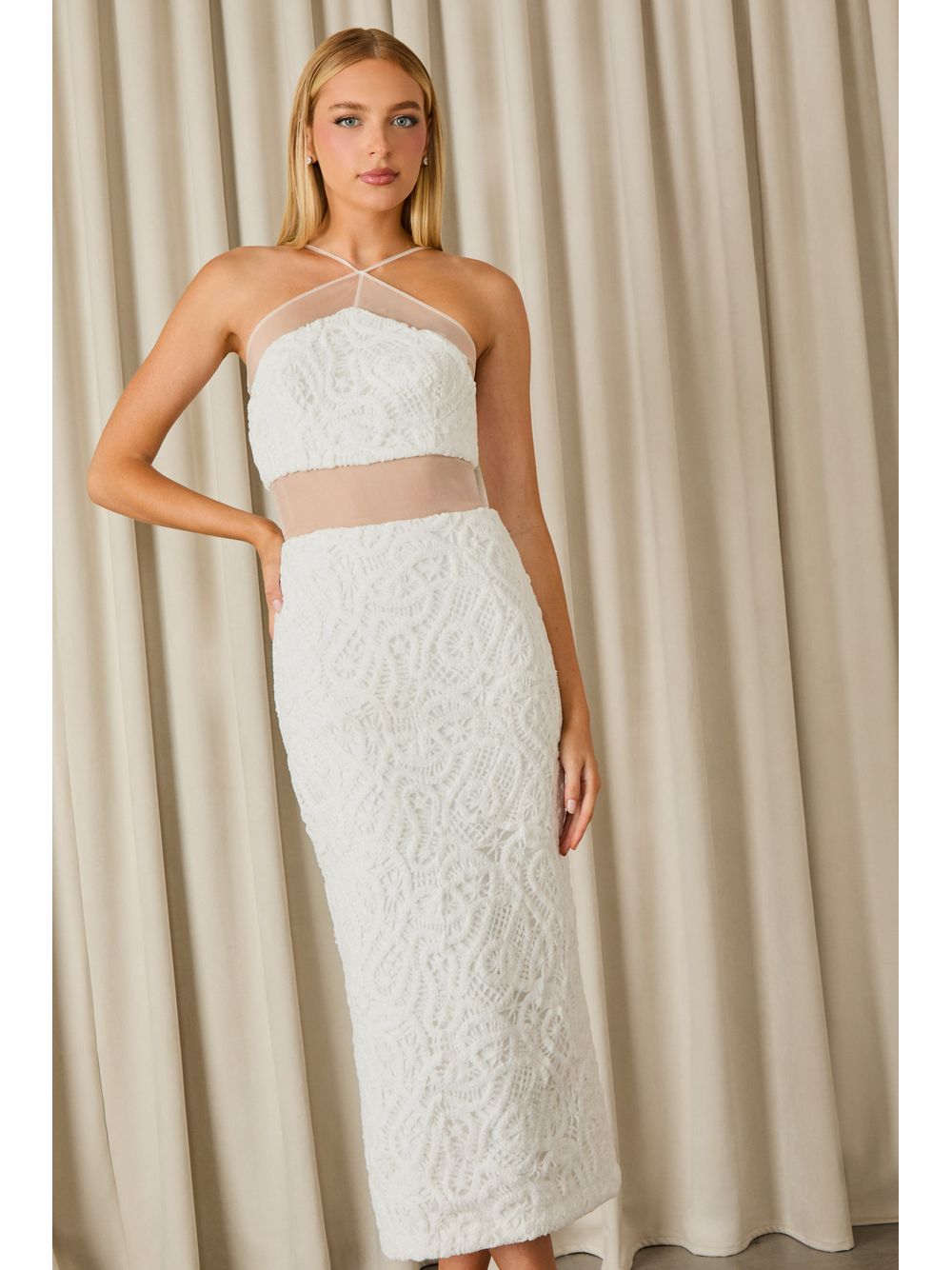 Agilità — VESTIDO MIDI LILY RENDA VELUDO
