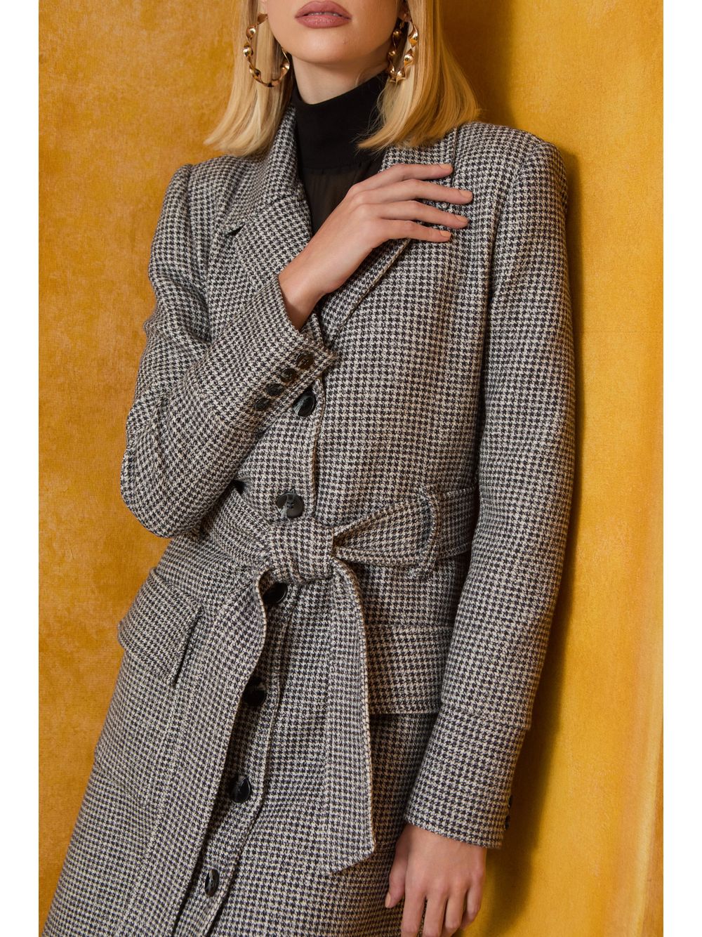 Agilità — TRENCH COAT ESTAMPA PIED POULE