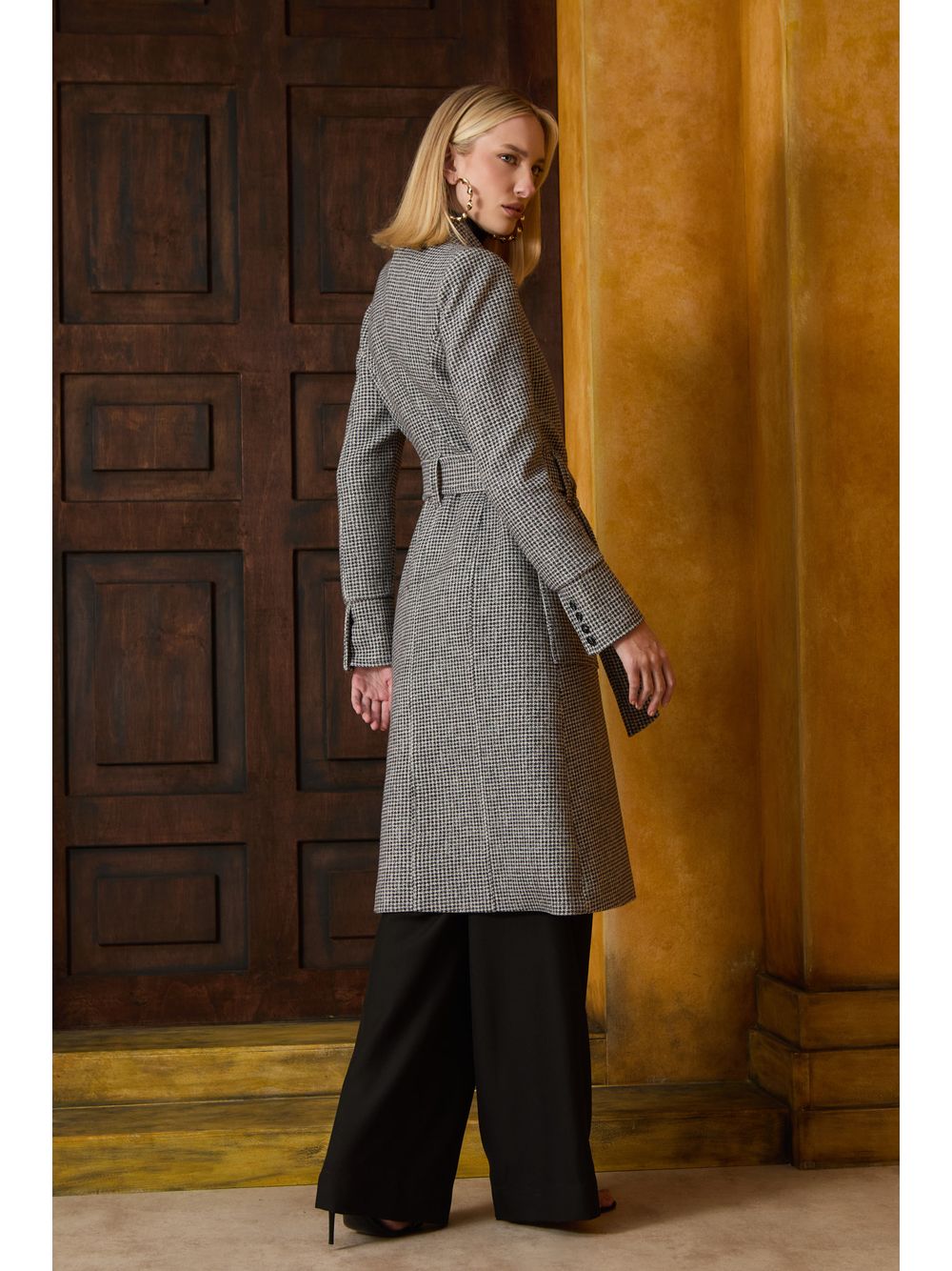 Agilità — TRENCH COAT ESTAMPA PIED POULE