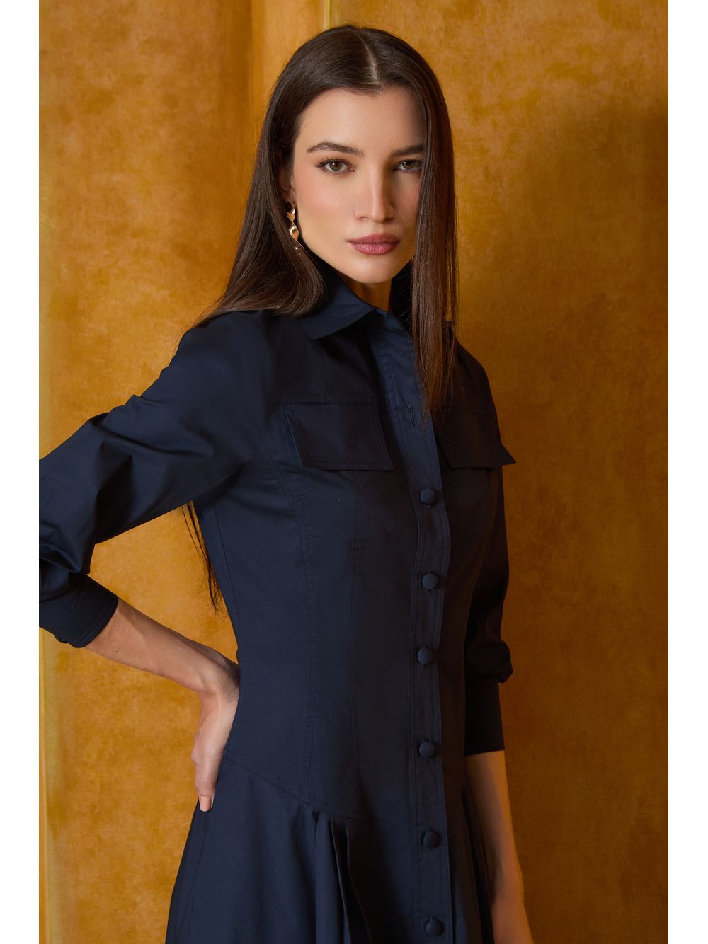 Agilità — VESTIDO MIDI RECORTE CINTURA