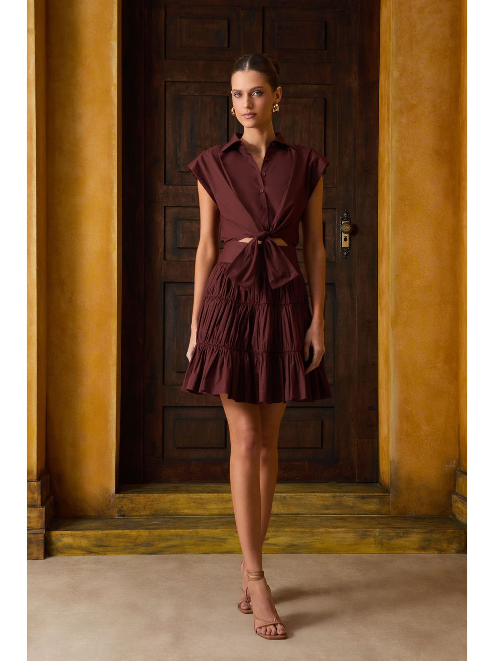 Agilità — VESTIDO CHEMISE CURTO AMARRAÇÃO