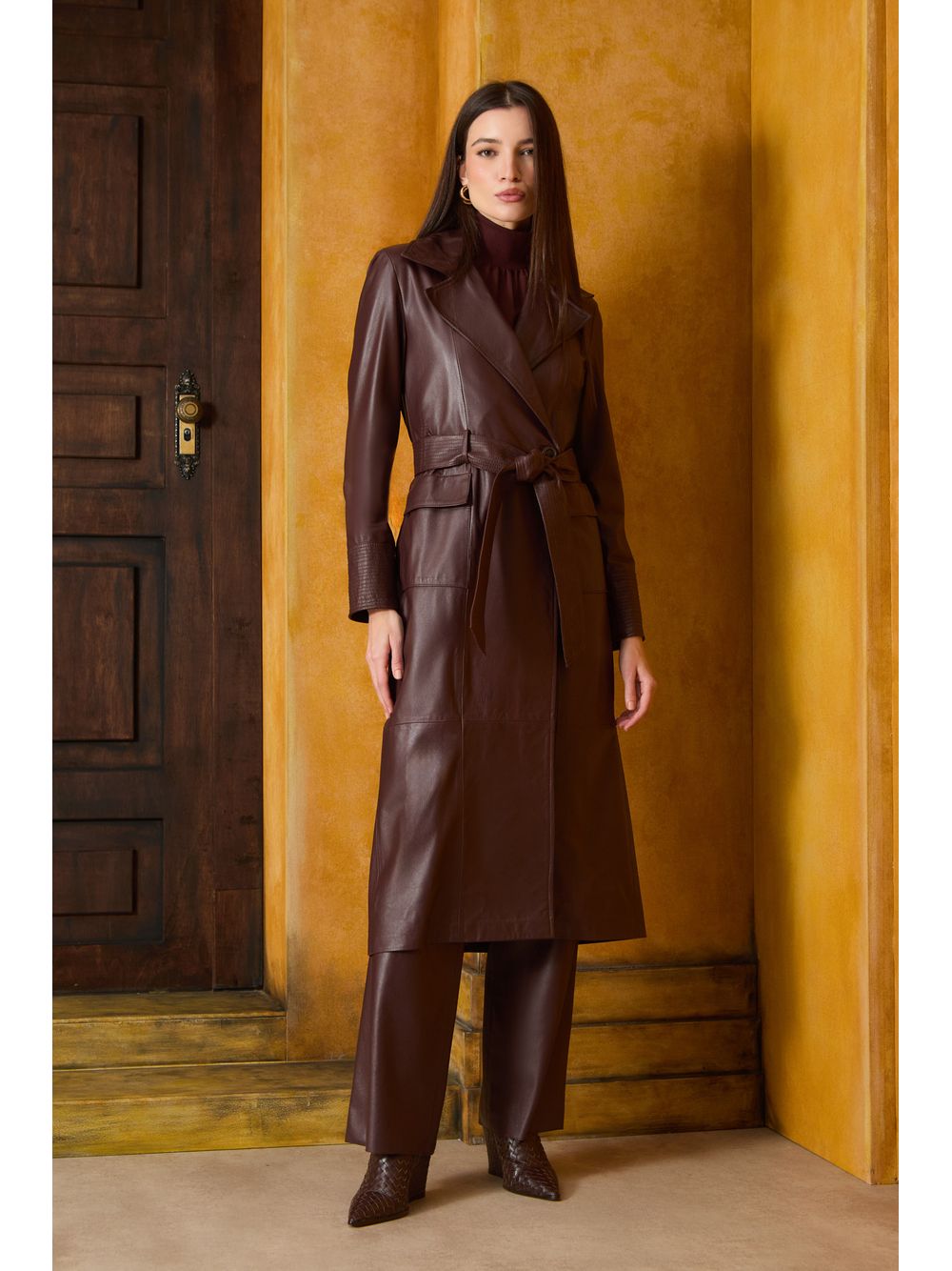 Agilità — CASACO COURO TRENCH COAT