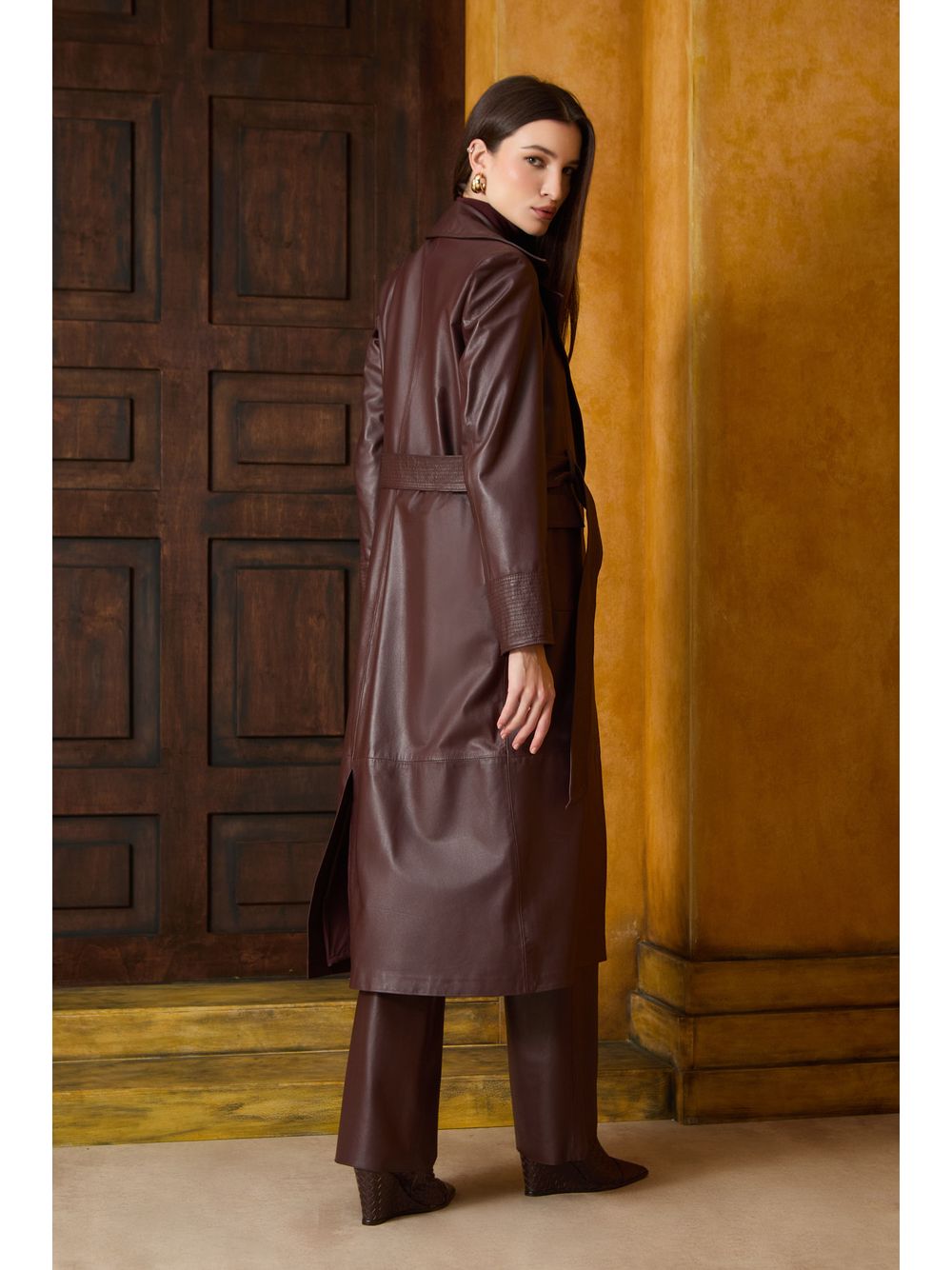 Agilità — CASACO COURO TRENCH COAT